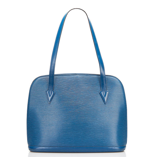 ルイ ヴィトン エピ リュサック ショルダーバッグ トートバッグ M52285 トレドブルー レザー レディース LOUIS VUITTON 【中古】