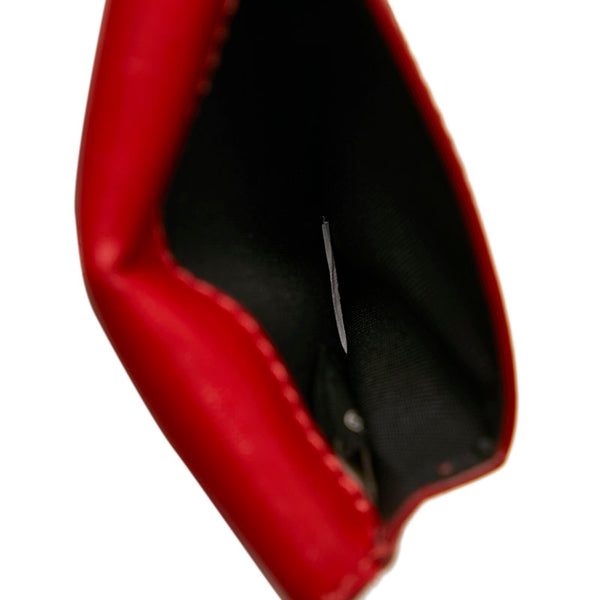 コーチ シグネチャー 2つ折り カードケース F87843 レッド グレー PVC レザー レディース COACH 【中古】