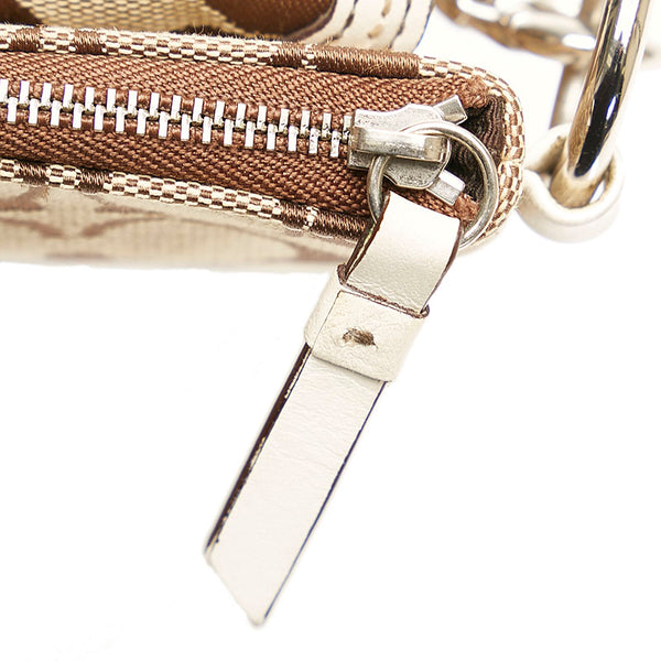 コーチ シグネチャー ボディバッグ ウエストバッグ ベージュ ホワイト キャンバス レザー レディース COACH 【中古】