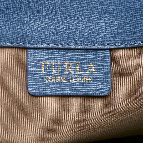 フルラ ハンドバッグ ブルー レザー レディース Furla 【中古】