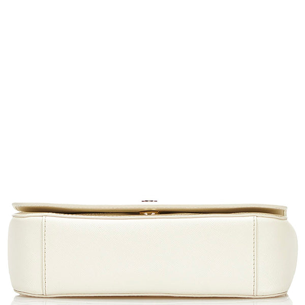 トリーバーチ キラ チェーン ショルダーバッグ ホワイト レザー レディース Tory Burch 【中古】