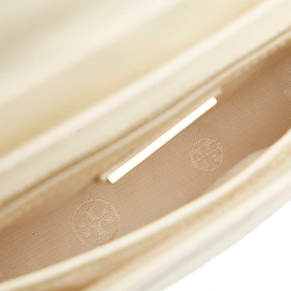 トリーバーチ キラ チェーン ショルダーバッグ ホワイト レザー レディース Tory Burch 【中古】