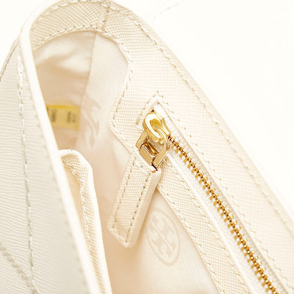 トリーバーチ キラ チェーン ショルダーバッグ ホワイト レザー レディース Tory Burch 【中古】
