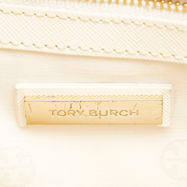 トリーバーチ キラ チェーン ショルダーバッグ ホワイト レザー レディース Tory Burch 【中古】