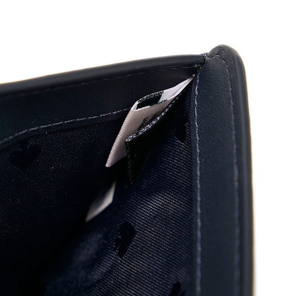 ケイトスペード ステイシー 二つ折り財布 WLR00636 ライトブルー ホワイト レザー レディース Kate Spade 【中古】