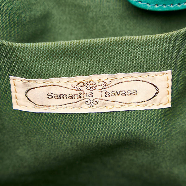 サマンサタバサ ハンドバッグ ショルダーバッグ 2WAY グリーン レザー レディース Samantha Thavasa 【中古】