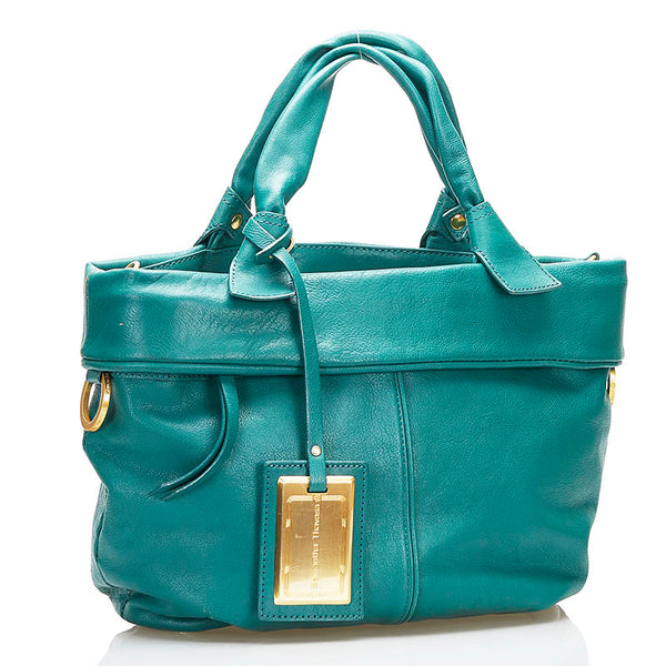 サマンサタバサ ハンドバッグ ショルダーバッグ 2WAY グリーン レザー レディース Samantha Thavasa 【中古】