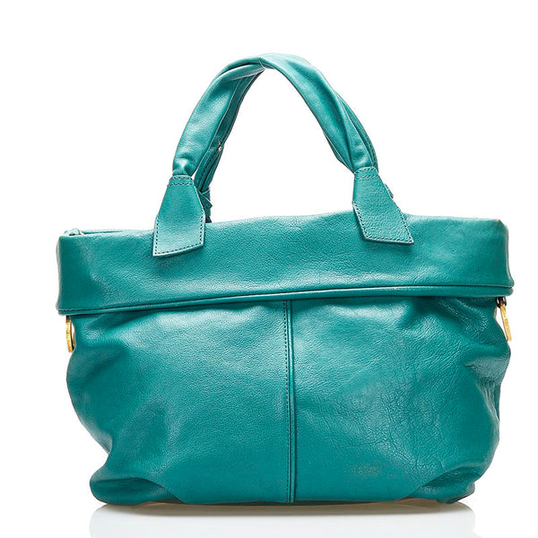 サマンサタバサ ハンドバッグ ショルダーバッグ 2WAY グリーン レザー レディース Samantha Thavasa 【中古】