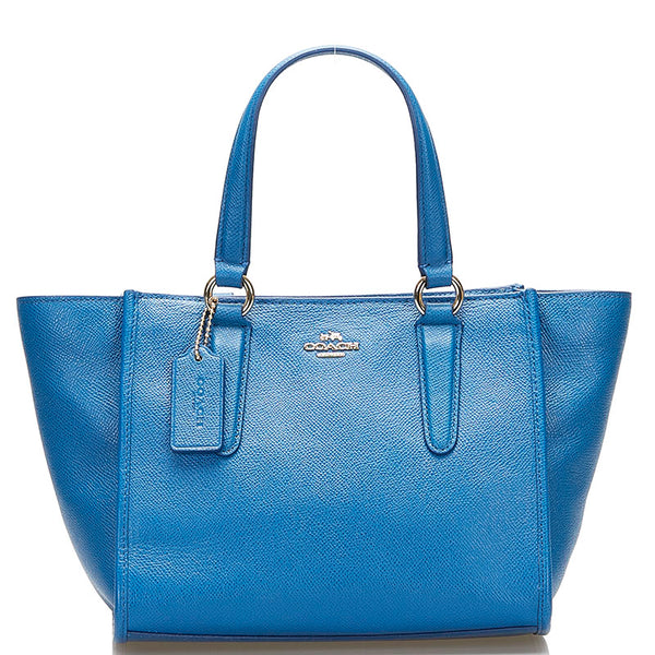 コーチ ハンドバッグ ショルダーバッグ 2WAY ブルー レザー レディース COACH 【中古】