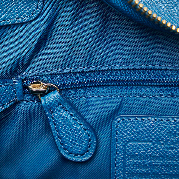 コーチ ハンドバッグ ショルダーバッグ 2WAY ブルー レザー レディース COACH 【中古】