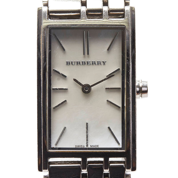 バーバリー シェル 腕時計 BU4601 クオーツ シェルホワイト文字盤 ステンレススチール レディース BURBERRY 【中古】