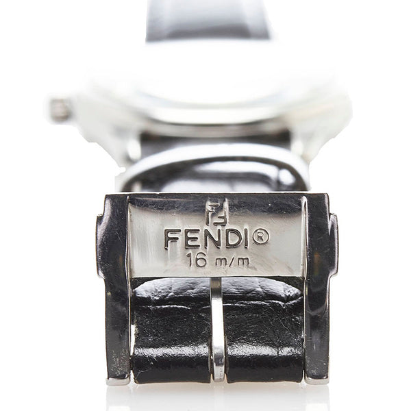 フェンディ オロロジ ベルト（社外品） 腕時計 210G クオーツ シルバー文字盤 ステンレススチール レザー メンズ FENDI 【中古】
