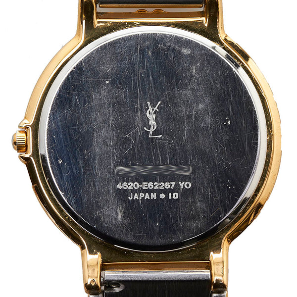 サンローラン シチズン製 腕時計 4620-E62267YO クオーツ ゴールド文字盤 ステンレススチール レディース SAINT LAURENT 【中古】