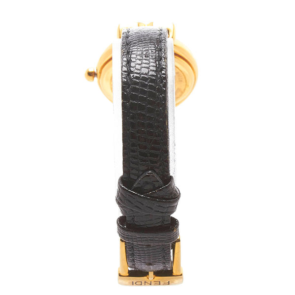 フェンディ チェンジベルト 腕時計 640L クオーツ ホワイト文字盤 ステンレススチール レザー レディース FENDI 【中古】
