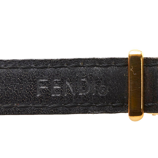 フェンディ チェンジベルト 腕時計 640L クオーツ ホワイト文字盤 ステンレススチール レザー レディース FENDI 【中古】