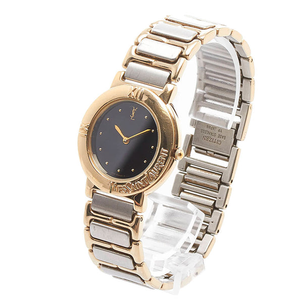 サンローラン 腕時計 4620-E60957Y クオーツ ホワイト文字盤 ステンレススチール レディース SAINT LAURENT 【中古】