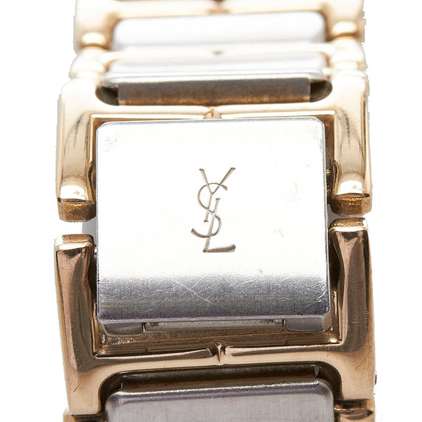 サンローラン 腕時計 4620-E60957Y クオーツ ホワイト文字盤 ステンレススチール レディース SAINT LAURENT 【中古】