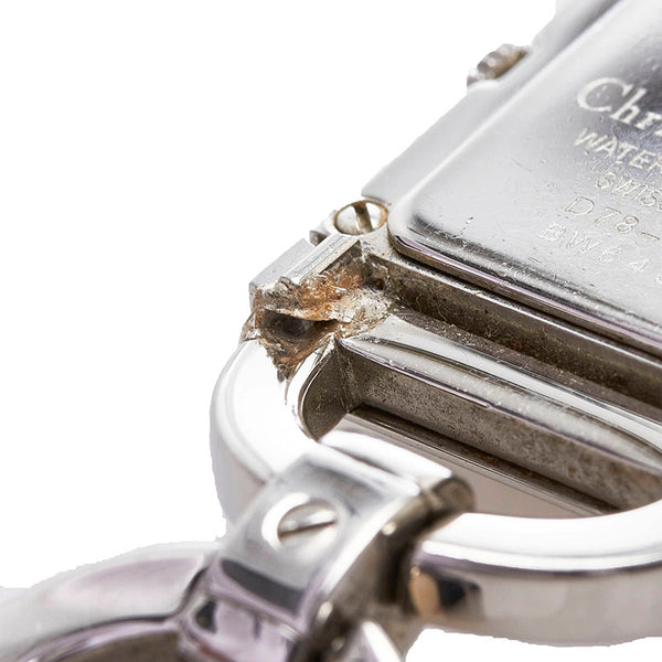 ディオール 腕時計 D78-109 クオーツ シルバー文字盤 ステンレススチール レディース Dior 【中古】