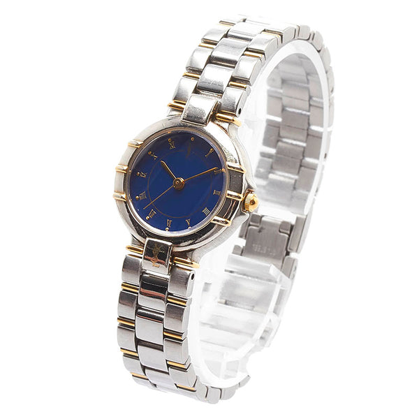 サンローラン 腕時計 4630-E63468Y クオーツ ブルー文字盤 ステンレススチール レディース SAINT LAURENT 【中古】