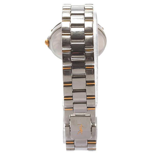 サンローラン 腕時計 4630-E63468Y クオーツ ブルー文字盤 ステンレススチール レディース SAINT LAURENT 【中古】