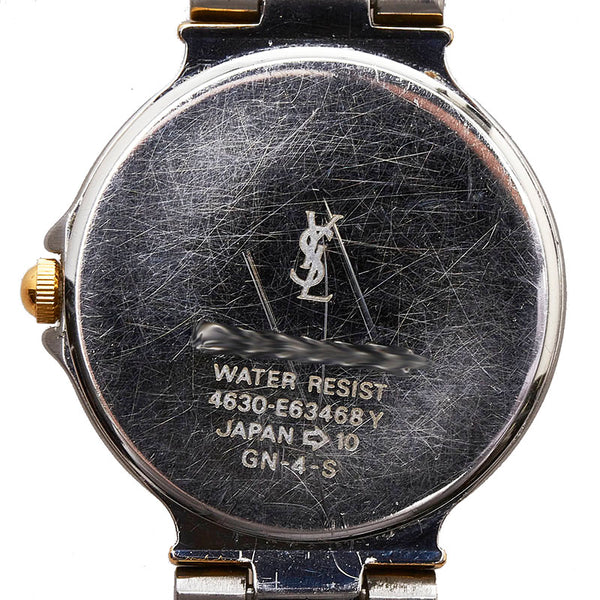 サンローラン 腕時計 4630-E63468Y クオーツ ブルー文字盤 ステンレススチール レディース SAINT LAURENT 【中古】
