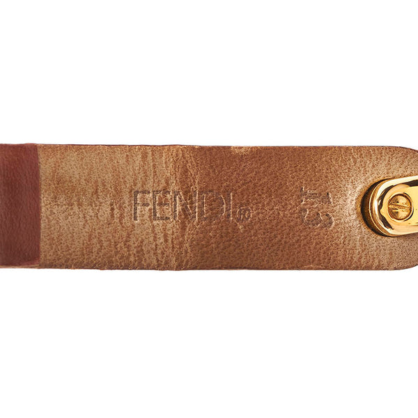 フェンディ 腕時計 3400L クオーツ ゴールド文字盤 レザー ステンレススチール レディース FENDI 【中古】