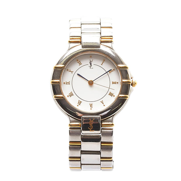 サンローラン 腕時計 4630-E63441Y クオーツ ホワイト文字盤 ステンレススチール レディース SAINT LAURENT 【中古】