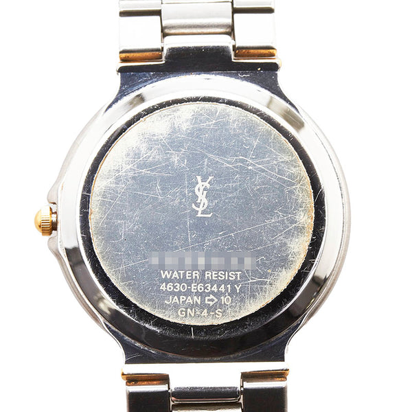 サンローラン 腕時計 4630-E63441Y クオーツ ホワイト文字盤 ステンレススチール レディース SAINT LAURENT 【中古】