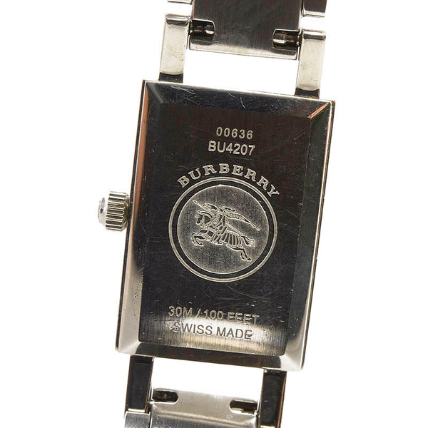 バーバリー 腕時計 BU4207 クオーツ ブラック文字盤 ステンレススチール レディース BURBERRY 【中古】