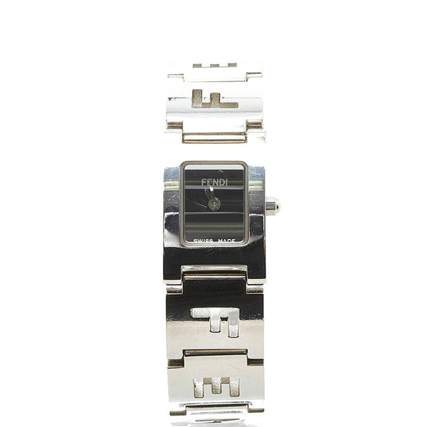 フェンディ ステラ 腕時計 3150L クオーツ ブラック文字盤 ステンレススチール レディース FENDI 【中古】
