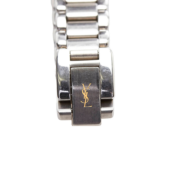 サンローラン 腕時計 5930-F91474 クオーツ ブルー文字盤 ステンレススチール レディース SAINT LAURENT 【中古】