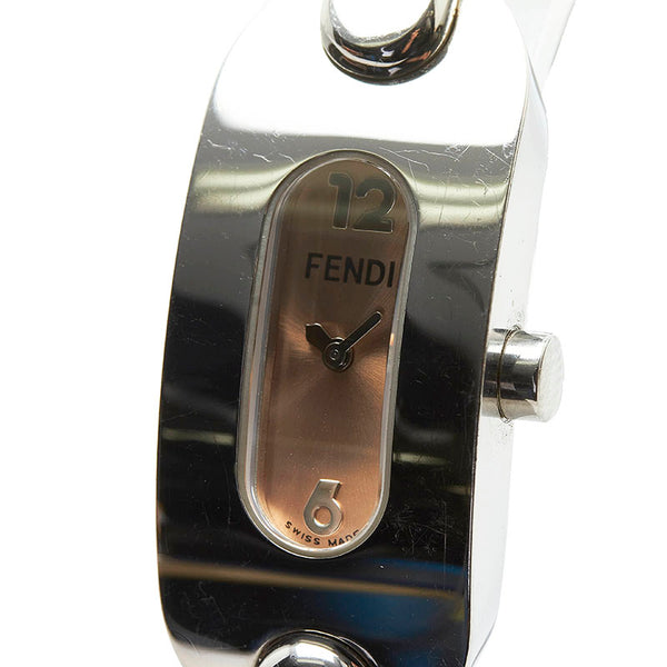 フェンディ 腕時計 3400L クオーツ ピンク文字盤 ステンレススチール レディース FENDI 【中古】