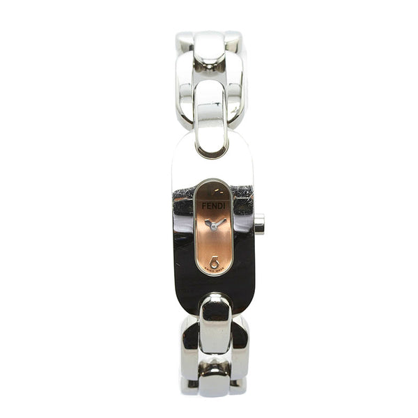フェンディ 腕時計 3400L クオーツ ピンク文字盤 ステンレススチール レディース FENDI 【中古】