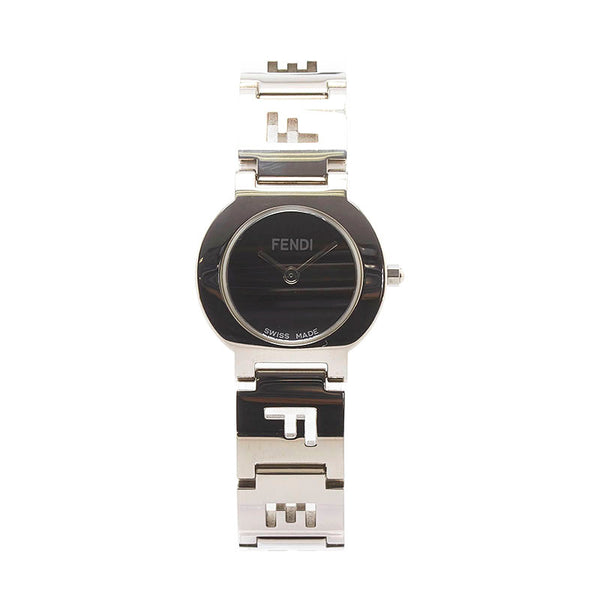 フェンディ オロロジ 腕時計 3050L クオーツ ブラック文字盤 ステンレススチール レディース FENDI 【中古】