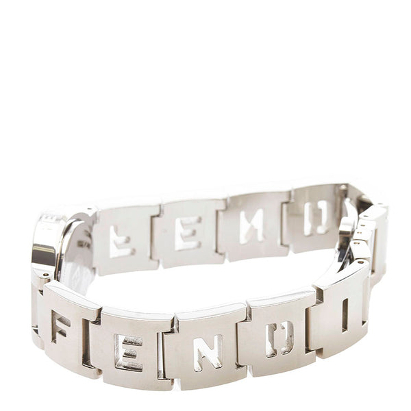 フェンディ オロロジ 腕時計 3050L クオーツ ブラック文字盤 ステンレススチール レディース FENDI 【中古】