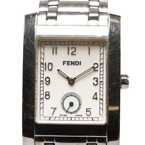 フェンディ 腕時計 7000G クオーツ ホワイト文字盤 ステンレススチール メンズ FENDI 【中古】