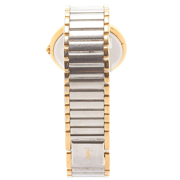 サンローラン コンビ 腕時計 4620-E62267YO クオーツ ベージュ文字盤 ステンレススチール レディース SAINT LAURENT 【中古】