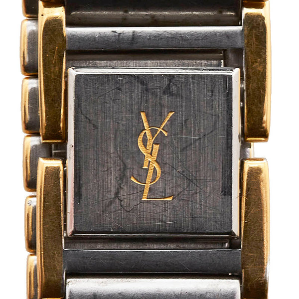 サンローラン コンビ 腕時計 4620-E62267YO クオーツ ベージュ文字盤 ステンレススチール レディース SAINT LAURENT 【中古】