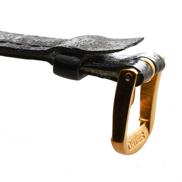 サンローラン ベルト(社外品) 腕時計 5420-F46649Y クオーツ ホワイト文字盤 ステンレススチール レザー レディース SAINT LAURENT 【中古】