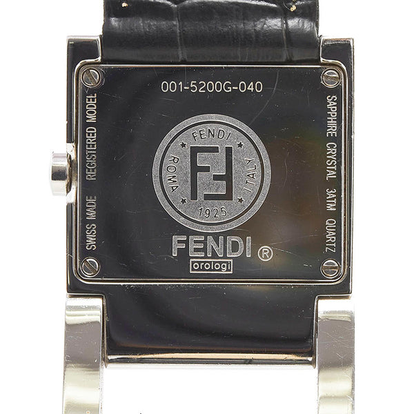 フェンディ ベルト（社外品） 腕時計 5200G クオーツ パープル文字盤 ステンレススチール レザー レディース FENDI 【中古】
