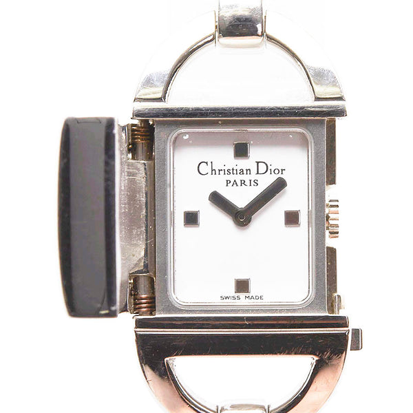 ディオール パンディオラ 腕時計 D78-100 クオーツ ホワイト文字盤 ステンレススチール レディース Dior 【中古】