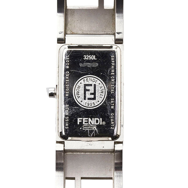 フェンディ バングルウォッチ 腕時計 3250L クオーツ ホワイトシェル文字盤 ステンレススチール レディース FENDI 【中古】
