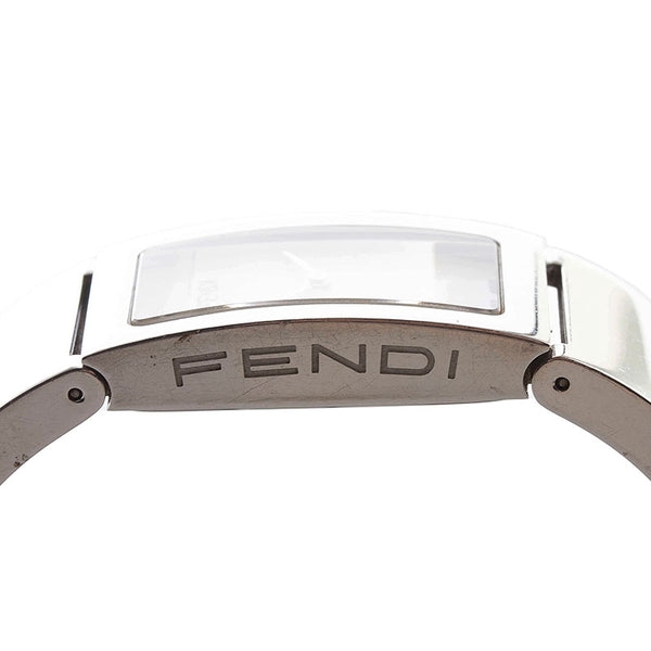 フェンディ バングルウォッチ 腕時計 3250L クオーツ ホワイトシェル文字盤 ステンレススチール レディース FENDI 【中古】