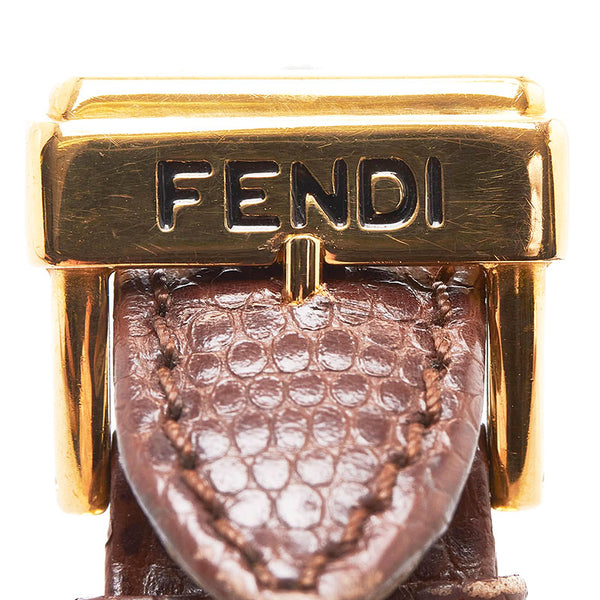 フェンディ 腕時計 320G クオーツ ホワイト文字盤 ステンレススチール レザー レディース FENDI 【中古】