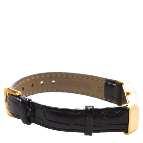 サンローラン 腕時計 5421-H09774 クオーツ ホワイト文字盤 メッキ レザー レディース SAINT LAURENT 【中古】