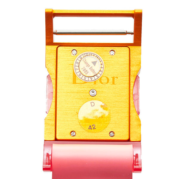 ディオール クリス47 腕時計 D100-325 クオーツ ブラック文字盤 アルミ ラバー レディース Dior 【中古】