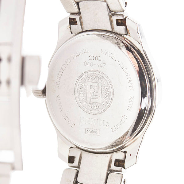 フェンディ 腕時計 210L クオーツ ピンク文字盤 ステンレススチール レディース FENDI 【中古】