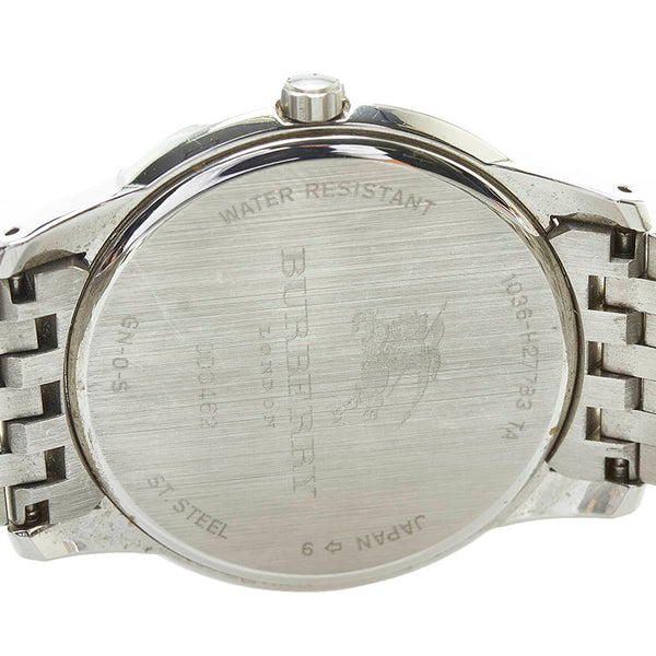 バーバリー 腕時計 1036-H27783TA クオーツ シルバー文字盤 ステンレススチール メンズ BURBERRY 【中古】