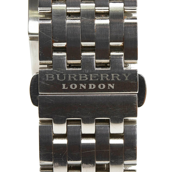 バーバリー 腕時計 1036-H27783TA クオーツ シルバー文字盤 ステンレススチール メンズ BURBERRY 【中古】