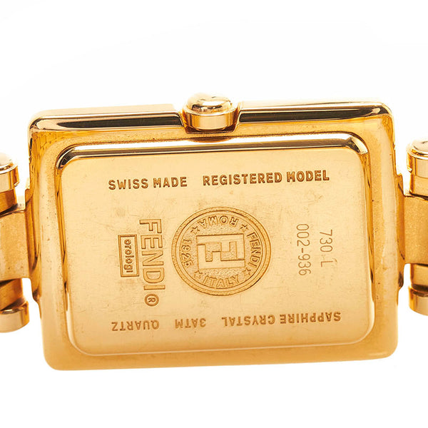 フェンディ 1Pダイヤ 腕時計 730L クオーツ ゴールド文字盤 メッキ レディース FENDI 【中古】